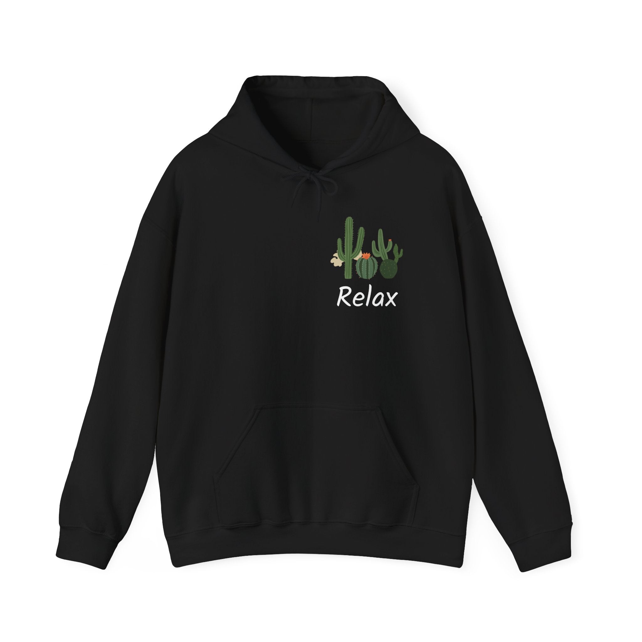 Hoodie — Relax Cactus Graphic Pullover (Desert Plant Crewneck)