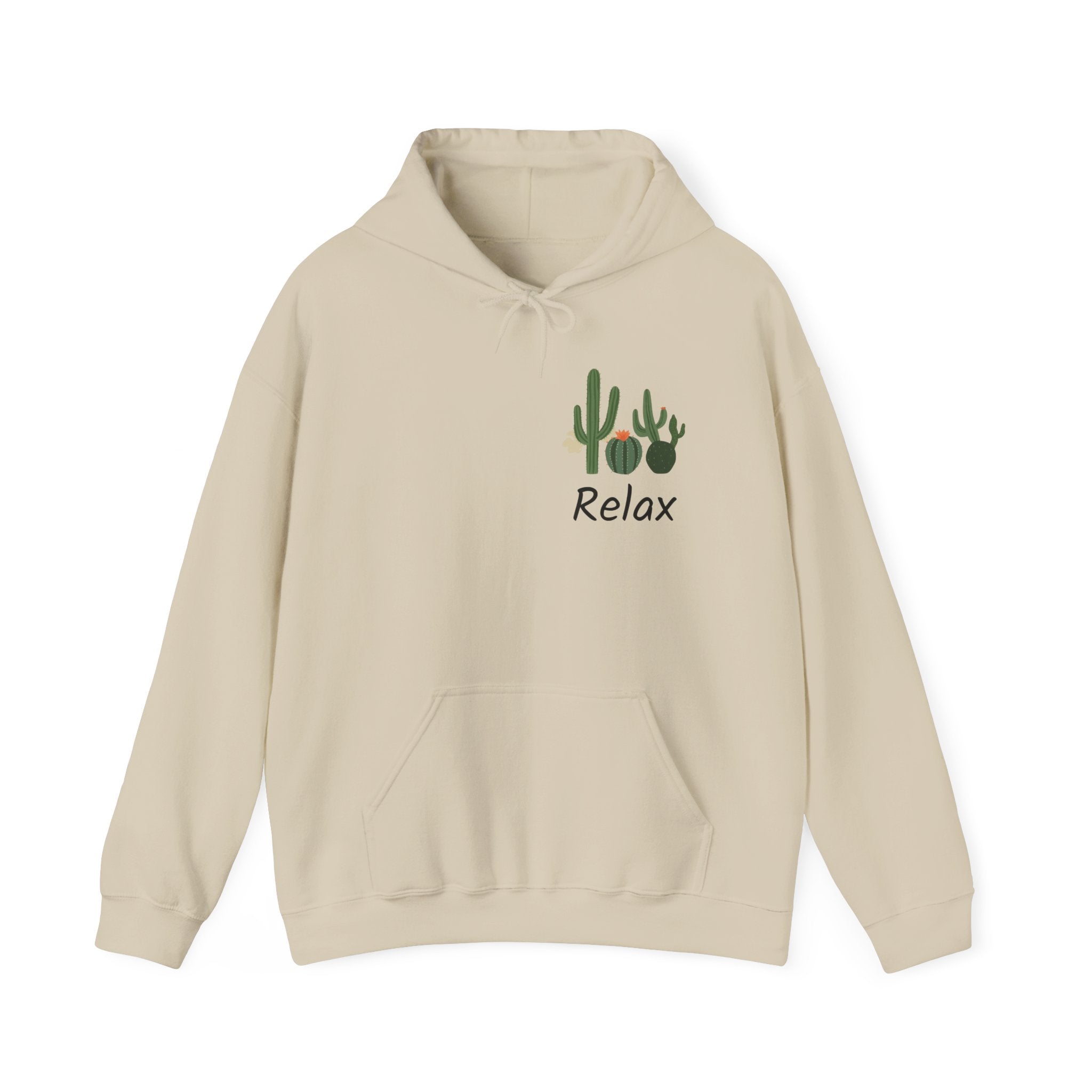 Hoodie — Relax Cactus Graphic Pullover (Desert Plant Crewneck)