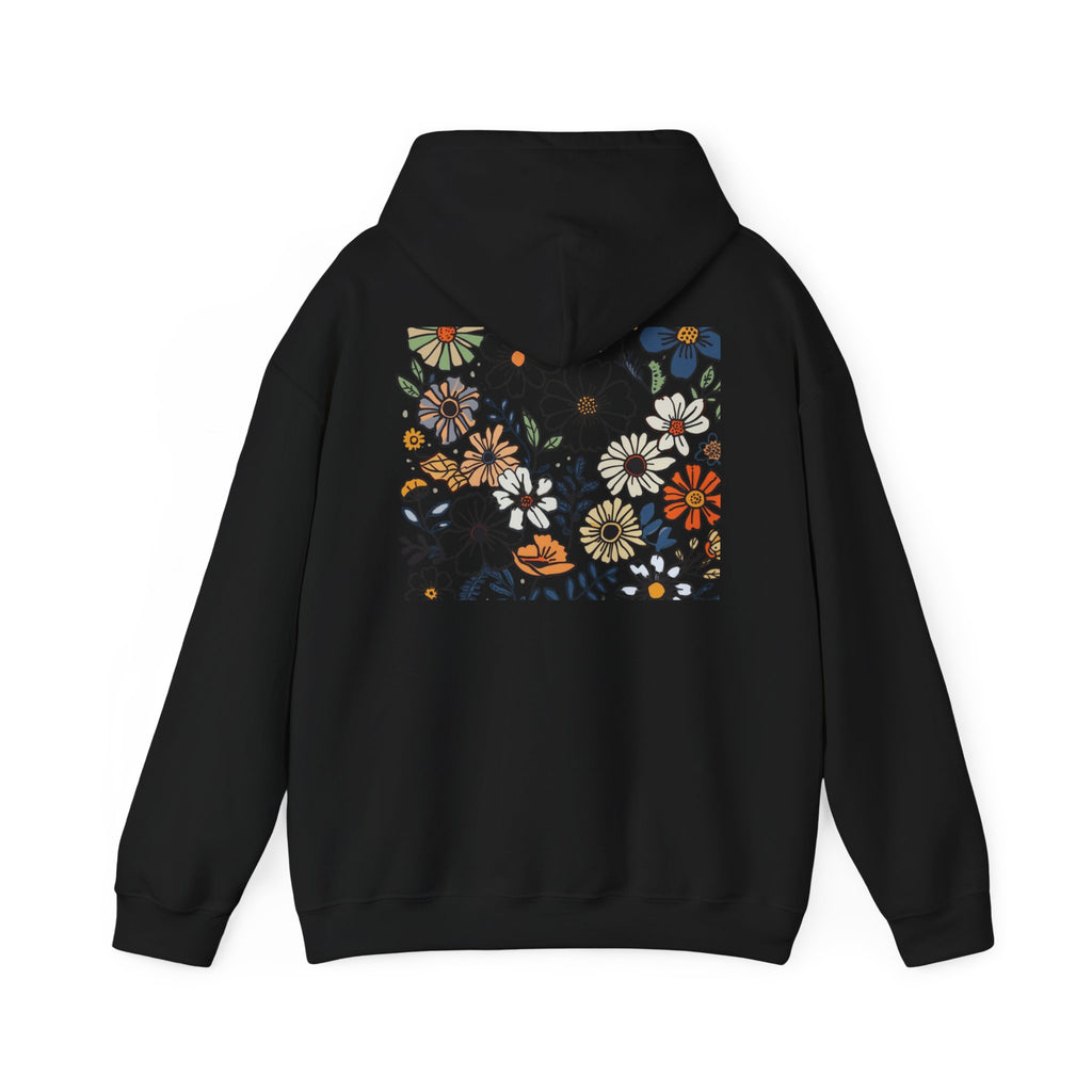 Kindness Floral Hoodie — Daisies Graphic Back Pocket Sweatshirt