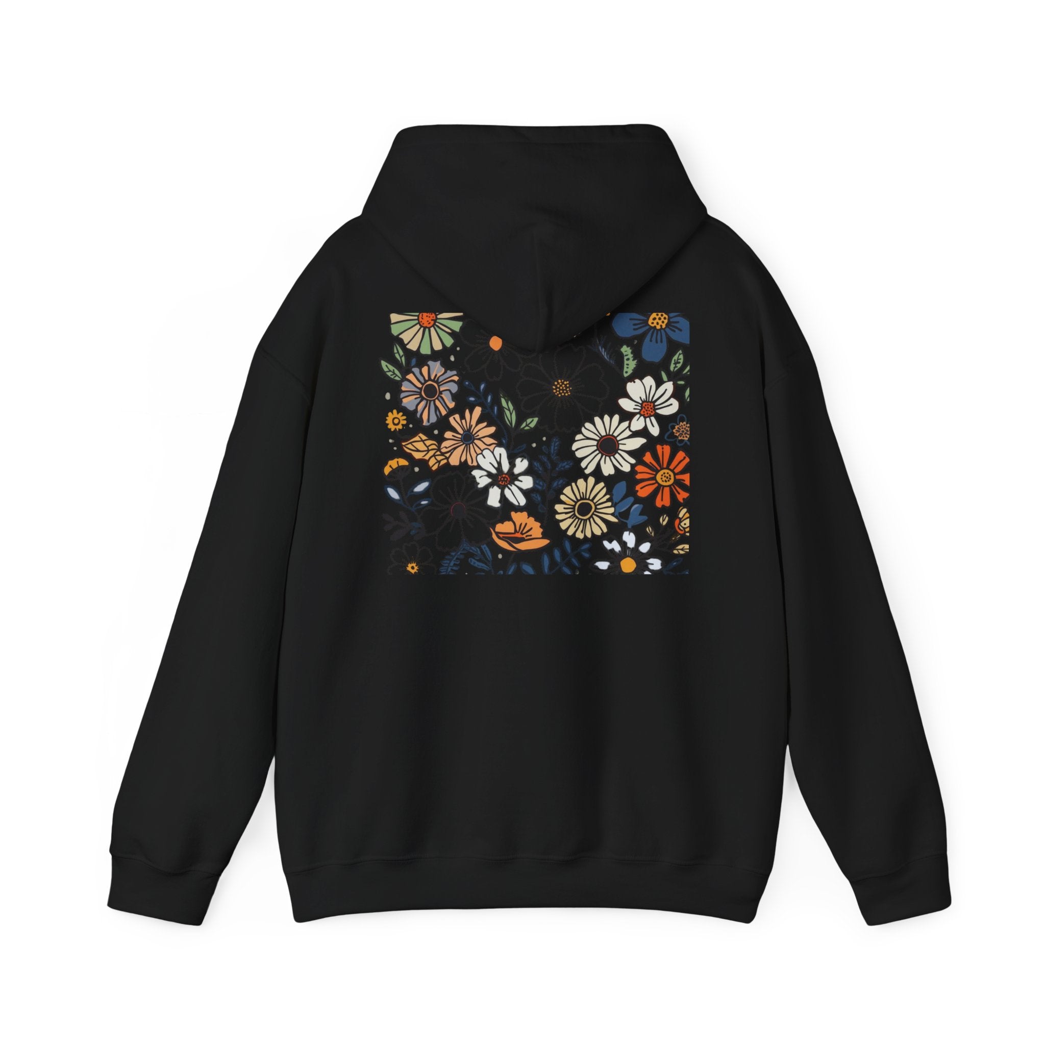 Kindness Floral Hoodie — Daisies Graphic Back Pocket Sweatshirt