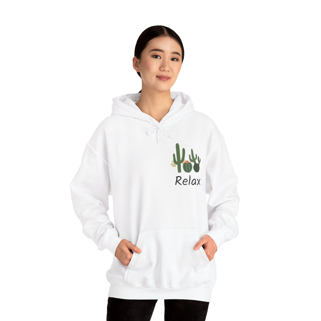 Hoodie — Relax Cactus Graphic Pullover (Desert Plant Crewneck)