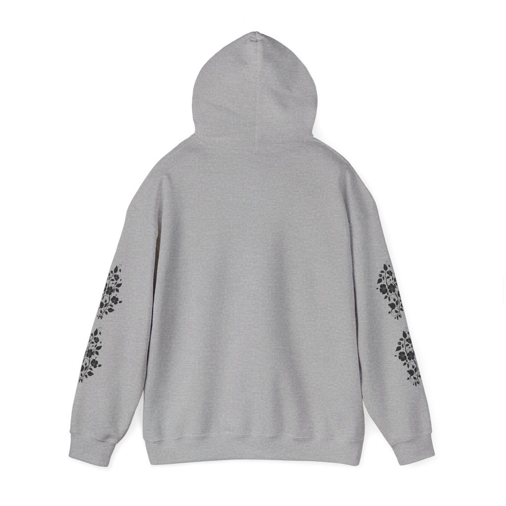Wildflower Soul Hoodie - Floral Boho Pullover with Sleeve Floral Accents