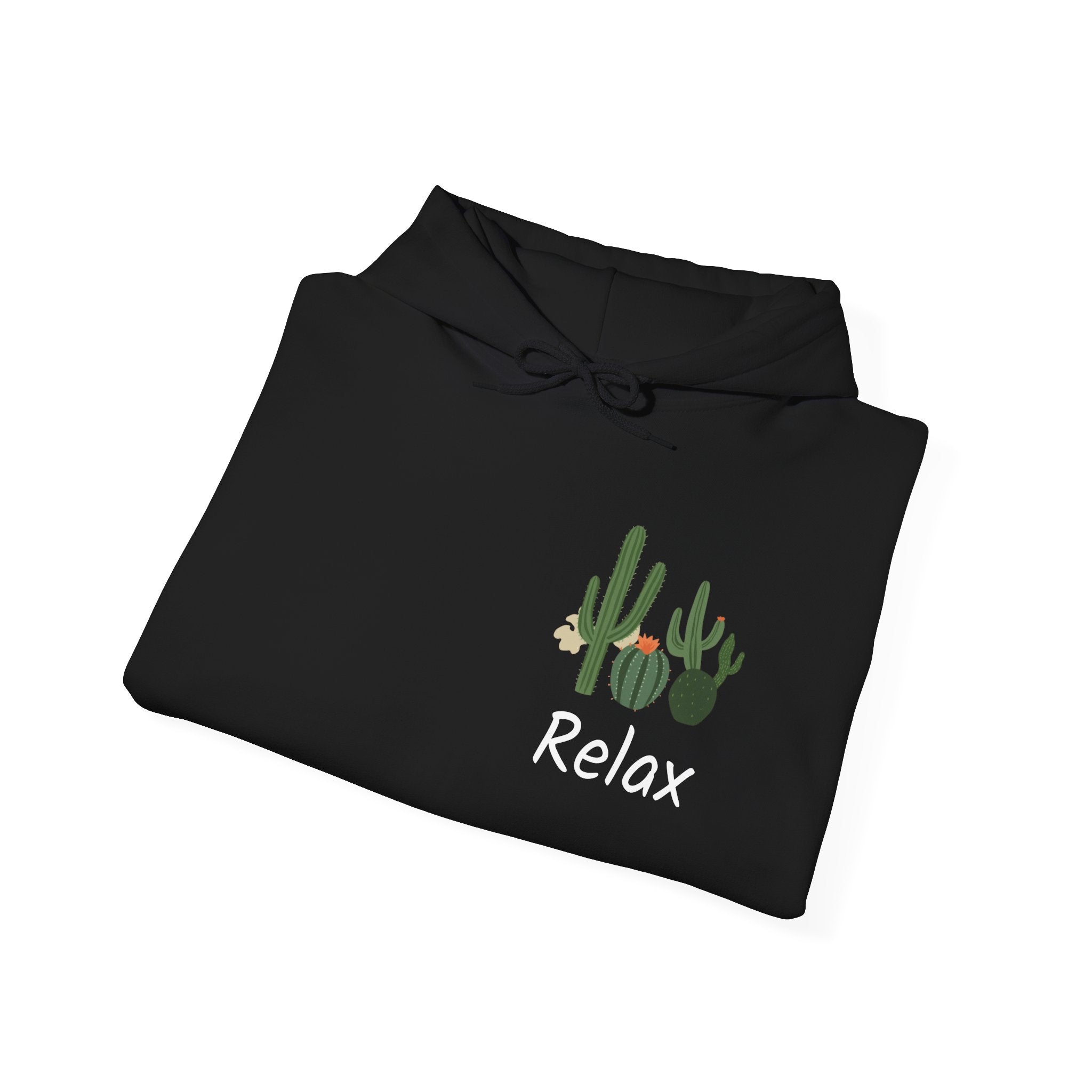 Hoodie — Relax Cactus Graphic Pullover (Desert Plant Crewneck)