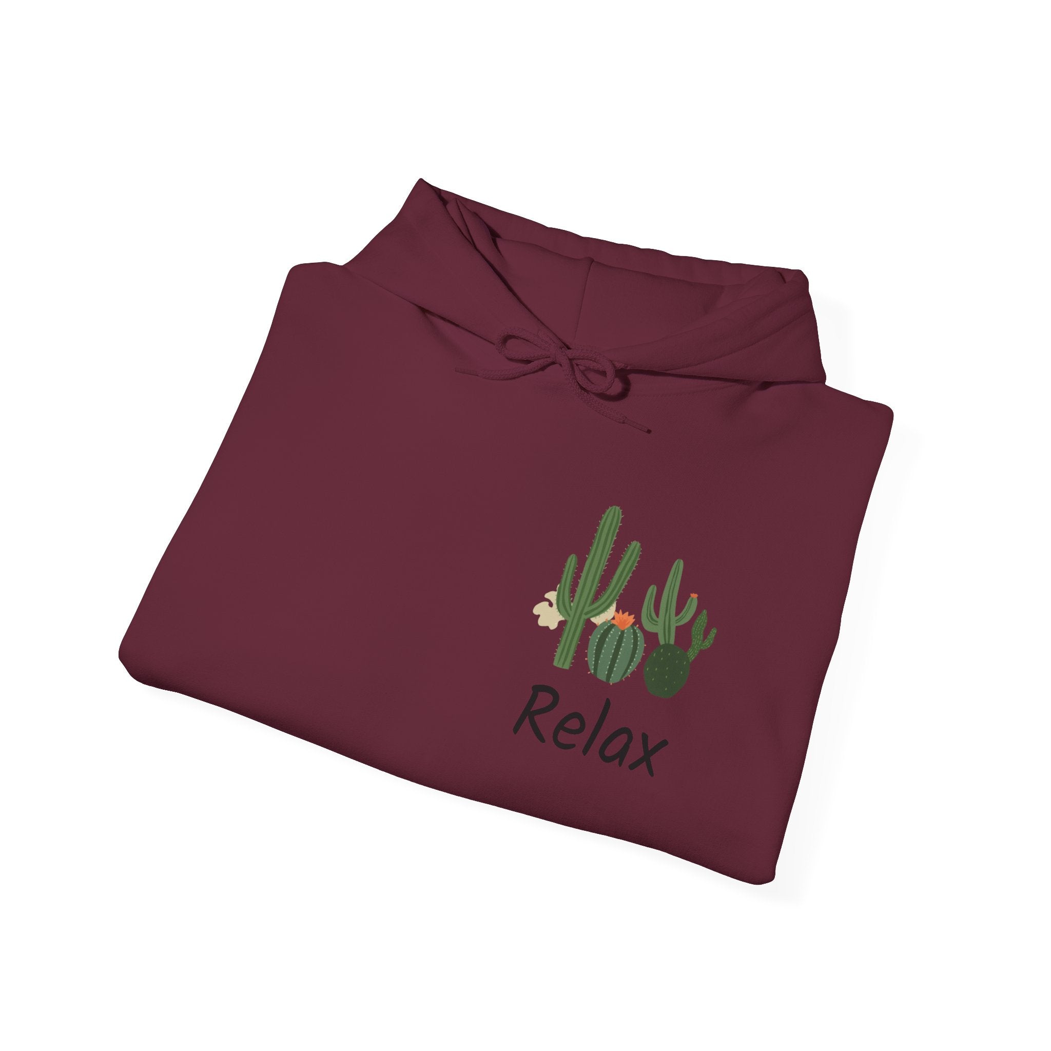 Hoodie — Relax Cactus Graphic Pullover (Desert Plant Crewneck)