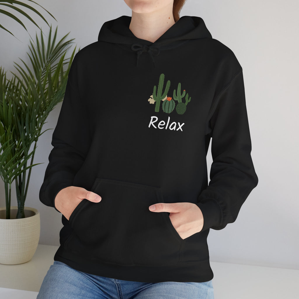 Hoodie — Relax Cactus Graphic Pullover (Desert Plant Crewneck)