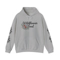 Wildflower Soul Hoodie - Floral Boho Pullover with Sleeve Floral Accents