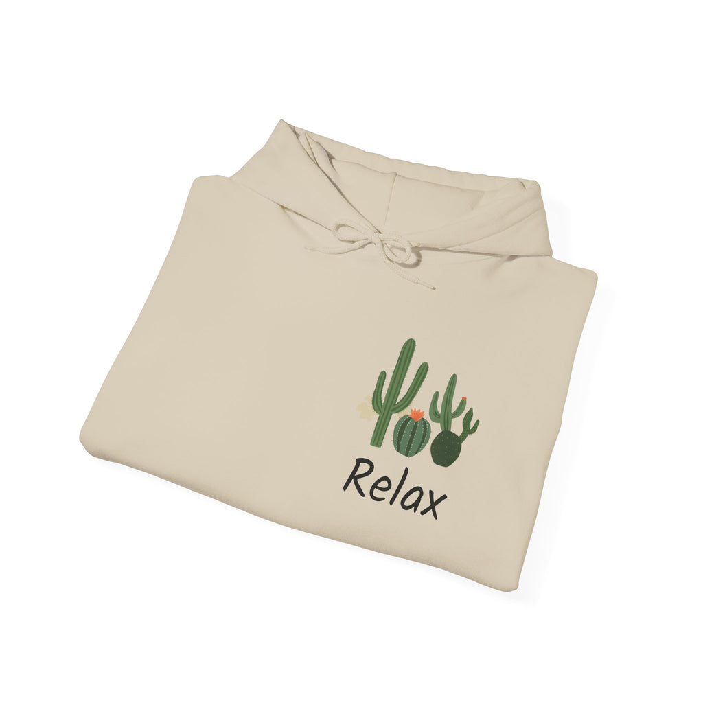 Hoodie — Relax Cactus Graphic Pullover (Desert Plant Crewneck)