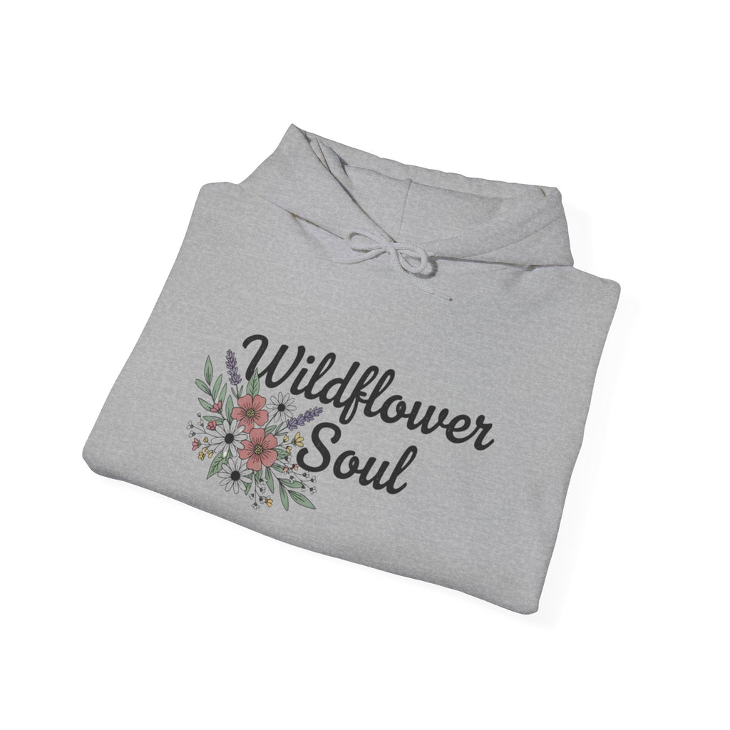Wildflower Soul Hoodie - Floral Boho Pullover with Sleeve Floral Accents