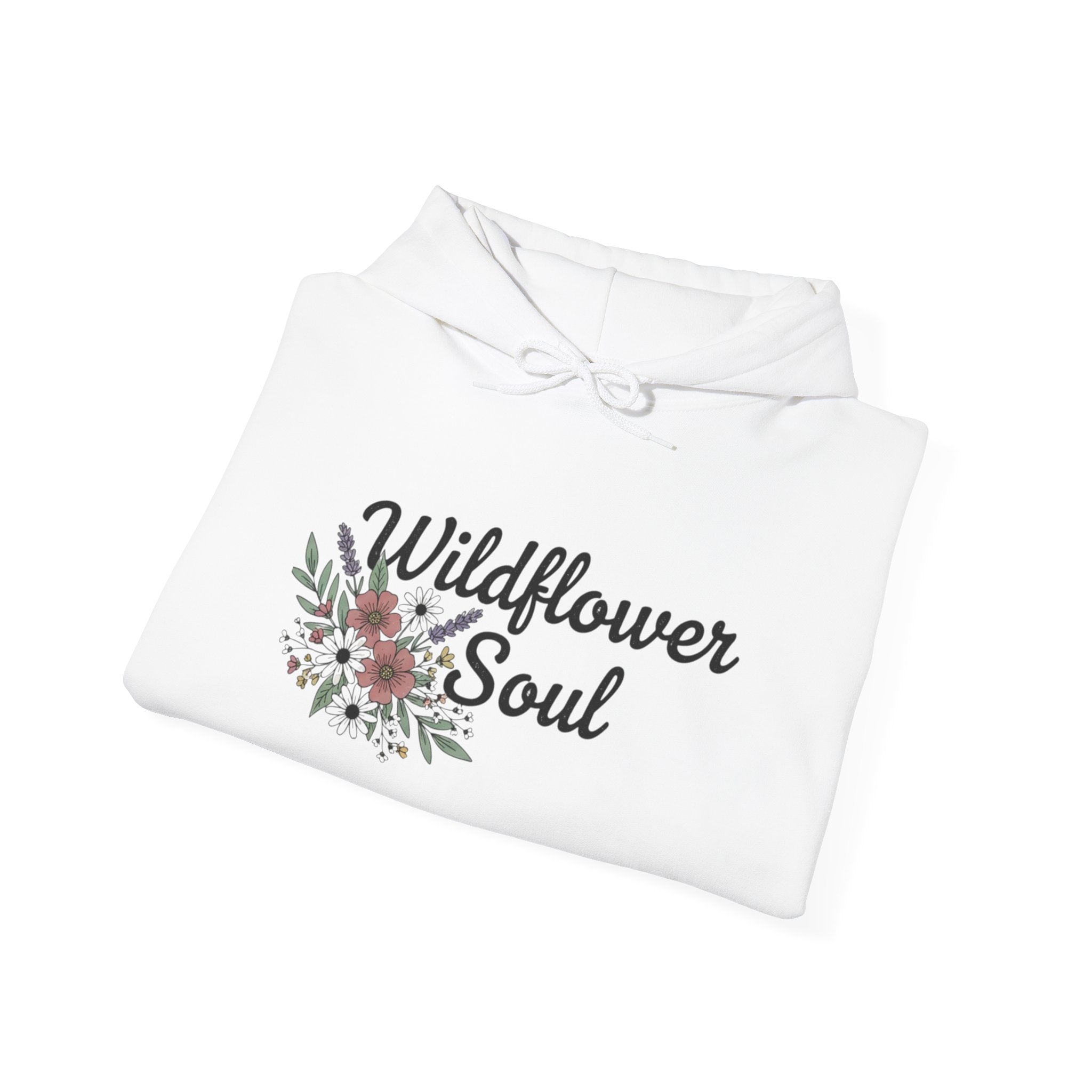 Wildflower Soul Hoodie - Floral Boho Pullover with Sleeve Floral Accents