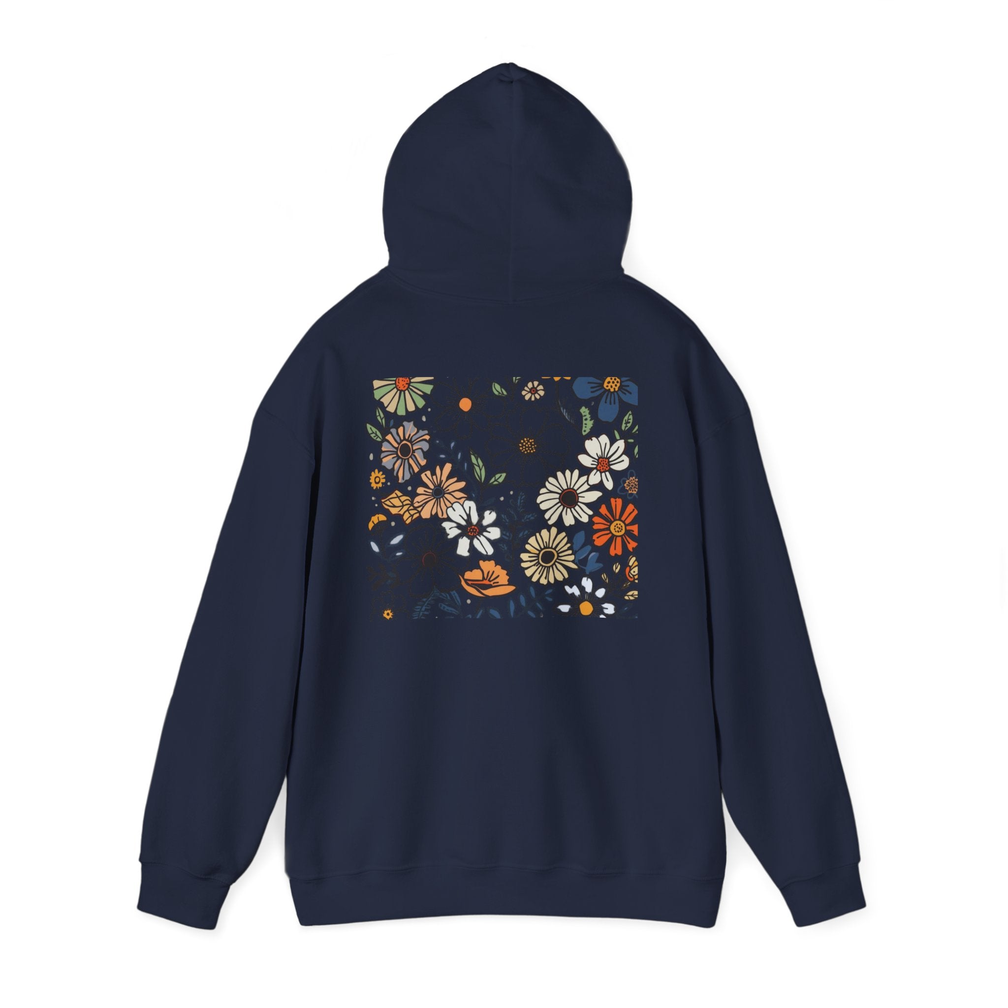 Kindness Floral Hoodie — Daisies Graphic Back Pocket Sweatshirt