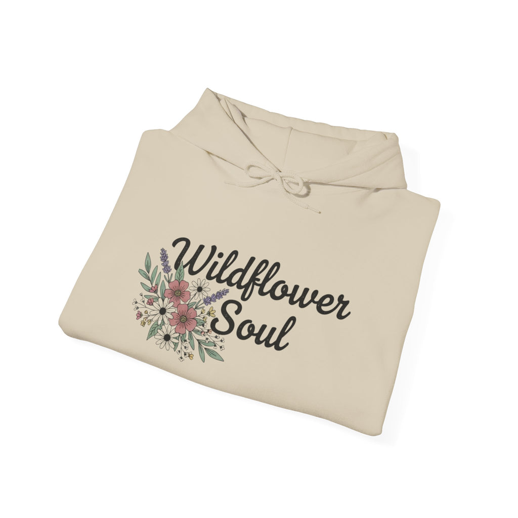 Wildflower Soul Hoodie - Floral Boho Pullover with Sleeve Floral Accents