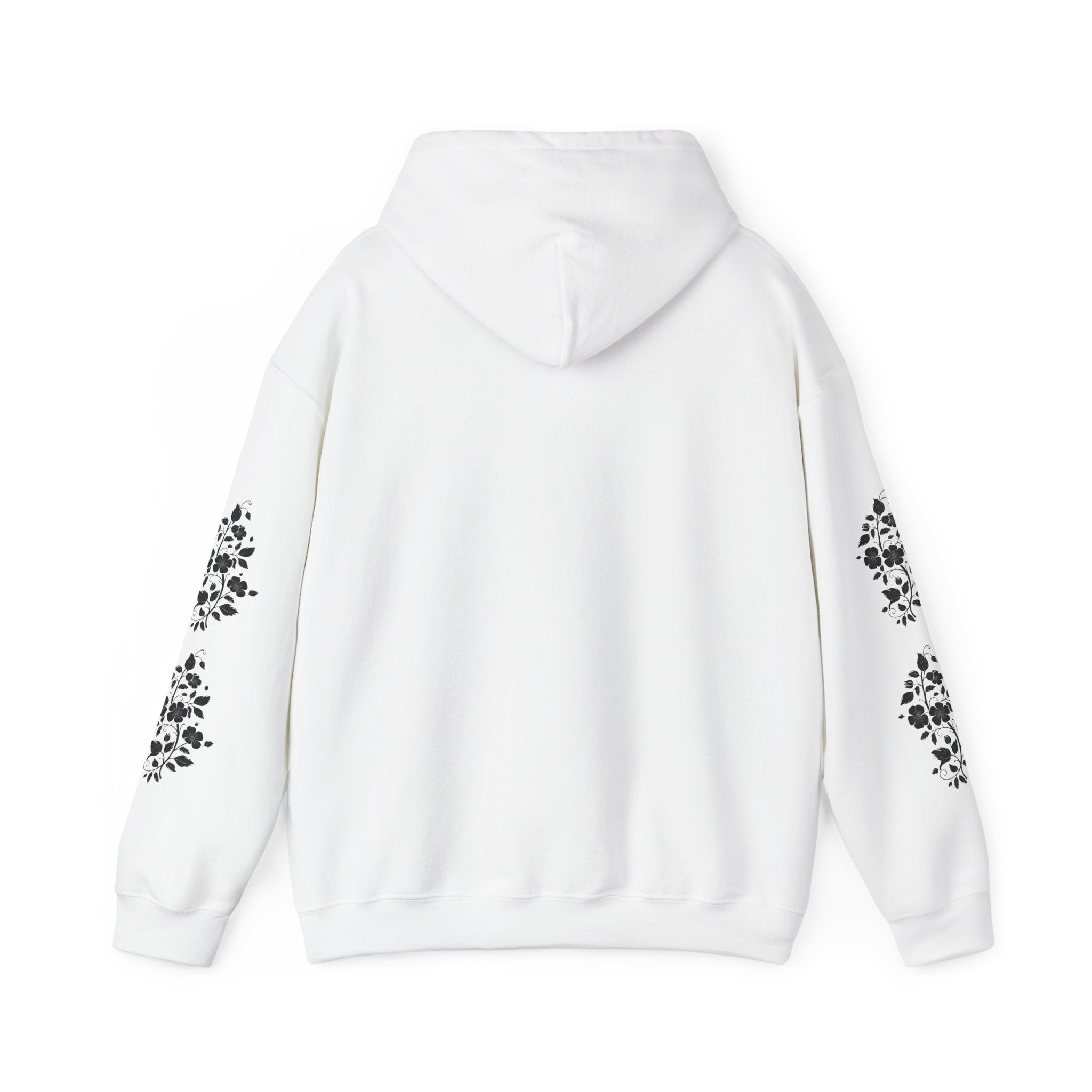Wildflower Soul Hoodie - Floral Boho Pullover with Sleeve Floral Accents