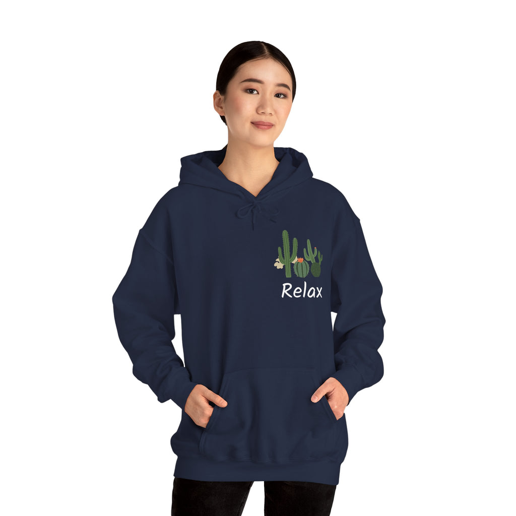 Hoodie — Relax Cactus Graphic Pullover (Desert Plant Crewneck)