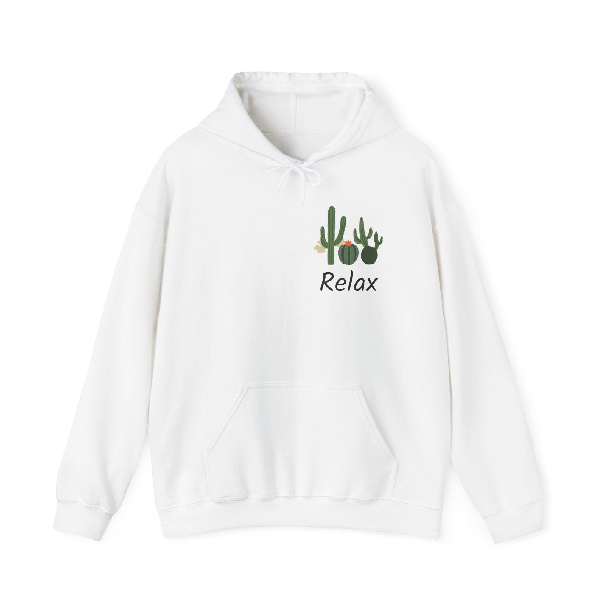 Hoodie — Relax Cactus Graphic Pullover (Desert Plant Crewneck)